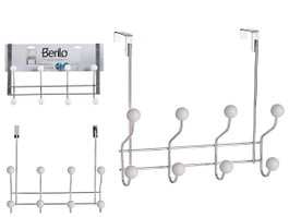 Berilo Porte-manteau porte 8 crochets blanc 31 x 24 x 10 cm (Set de 12)