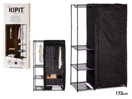 KIPIT Armoire Combinée Double 172cm Noir