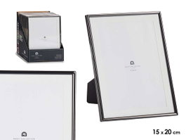 GIFTDECOR Porte-photo en acier noir 15x20cm