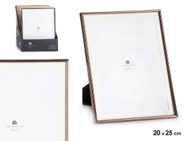 GIFTDECOR Lot de 12 cadres photo en acier couleur cuivre 20x25cm