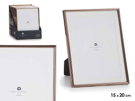 GIFTDECOR Porte-photos en acier couleur cuivre 15x20cm