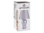 Giftdecor Lampe Concave Argentée en Céramique 28 x 39 x 28 cm (Set de 6)