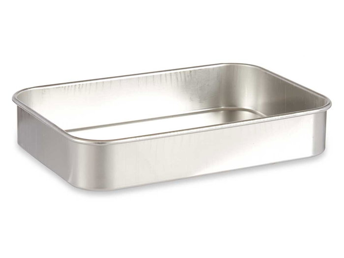 Kinvara Rustide en Aluminium 30x20 cm Argenté Compatible Gaz Four et Lave-vaisselle (Set de 12)
