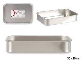 Kinvara Rustide en Aluminium 30x20 cm Argenté Compatible Gaz Four et Lave-vaisselle (Set de 12)