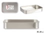 Kinvara Rustide en Aluminium 30x20 cm Argenté Compatible Gaz Four et Lave-vaisselle (Set de 12)