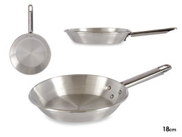 Kinvara Poêle en Aluminium avec Poignée 18 cm – Argent, Compatible Gaz et Lave-vaisselle (Set de 12)