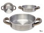 Kinvara Poêle en Aluminium avec Poignées 14 cm - Argent - 20x4x15 cm (Set de 12)