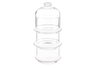 Pasabahce Bombonera Apilable Pâtisserie 3 Niveaux Grand Verre Transparent 12x27.5x12 cm 3x505 ml (Set de 6)