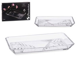 Pasabahce Bandeja Madlen Crystalline 27,5 x 16,5 cm en verre transparent (Set de 6)