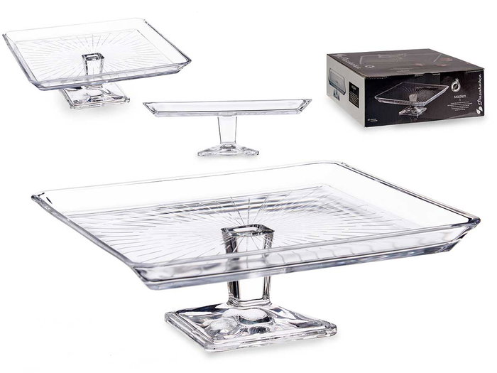 Pasabahce Plat à Tarte Madlen Crystalline 23,7 x 23,7 x 8 cm Transparent (Set de 2) Pasabahce Plat à Tarte Madlen Crystalline 23,7 x 23,7 x 8 cm Transparent (Set de 2)