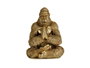 Giftdecor Gorille Yoga Mains Jointes Doré Résine 16x27x22 cm (Set de 4)