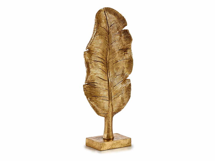 Giftdecor Grande Feuille avec Support Dorée en Résine 8 x 43,5 x 17 cm (Set de 6)