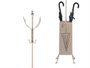 Giftdecor Perchero Porte-manteau Métal Carré Crème 34x188x34 cm