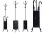 Giftdecor Perchero Paraguero en Métal Carré Noir 34x188x34 cm