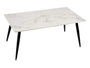 Giftdecor Table basse effet marbre blanc 60 x 110 x 45 cm