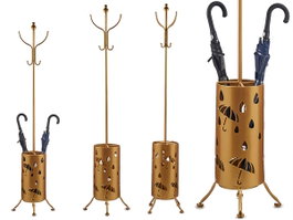 Giftdecor Portemanteau Parapente Métal Ronde Doré 44 x 185 x 44 cm