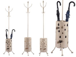 Giftdecor Perchero Porte-manteau Métal Beige Crème Rond 44 x 1,9 x 44 cm