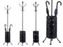 Giftdecor Portemanteau Parapluie Métal Rond Noir 44 x 185 x 44 cm