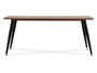 Giftdecor Table Basse Effet Bois 60x110x45 cm Métal et Panneau MDF Noir