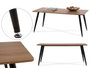 Giftdecor Table Basse Effet Bois 60x110x45 cm Métal et Panneau MDF Noir