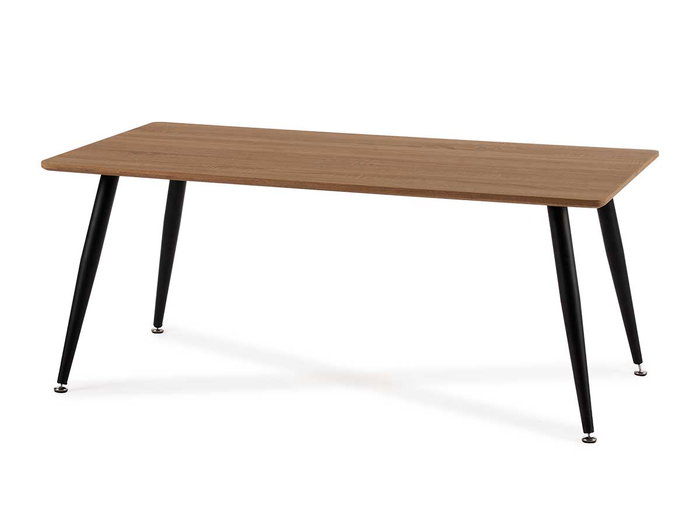 Giftdecor Table Basse Effet Bois 60x110x45 cm Métal et Panneau MDF Noir