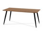 Giftdecor Table Basse Effet Bois 60x110x45 cm Métal et Panneau MDF Noir