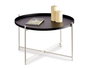 Giftdecor Table Ronde Métal Noir 76x46x76 cm