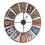 GIFTDECOR Horloge murale rétro multicolore en métal