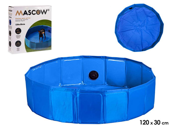 Mascow Piscine pour Chien en Polyester 120 x 30 cm Bleu (Set de 4) Mascow Piscine pour Chien en Polyester 120 x 30 cm Bleu (Set de 4)