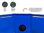 Mascow Piscine pour Chien en Polyester 120 x 30 cm Bleu (Set de 4)