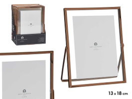 GIFTDECOR Cadre photo en métal cuivre 13x18cm