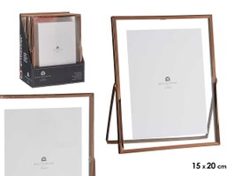 GIFTDECOR Cadre photo en métal Cuivre 15x20cm