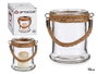GIFTDECOR Porte-bougie Cristal et Corde Petit