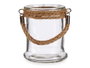 GIFTDECOR Porte-bougie Cristal et Corde Petit