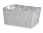 KIPIT Cesta en tissu conique rectangulaire avec poignées, Blanco
