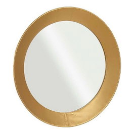 GIFTDECOR Miroir Rond Doré 80cm