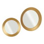 GIFTDECOR Miroir Rond Doré 80cm
