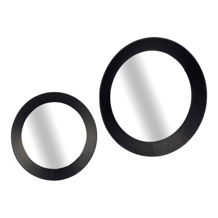 GIFTDECOR Miroir Rond Noir 83,5cm