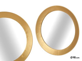 GIFTDECOR Miroir Rond Doré 91,5 cm