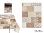 Kinvara Nappe en toile anti-taches 140x180 cm motif carreau beige (Set de 6)