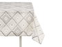 Kinvara Nappe en toile anti-taches 140x180 cm, motif losanges gris (Set de 6)