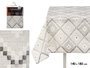 Kinvara Nappe en toile anti-taches 140x180 cm, motif losanges gris (Set de 6)