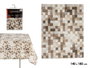Kinvara Nappe Loneta Antimanches 140x180 cm Carreaux Beige Lavable 30° (Set de 6)