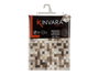 Kinvara Nappe Loneta Antimanches 140x180 cm Carreaux Beige Lavable 30° (Set de 6)