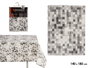 Kinvara Nappe Loneta Antimanchas 140x180 cm Gris Quadrillé - Traitement Taches (Set de 6)