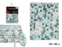Kinvara Nappe Loneta Antitache 140x180 cm Motif Carreaux Bleu Turquoise (Set de 6)