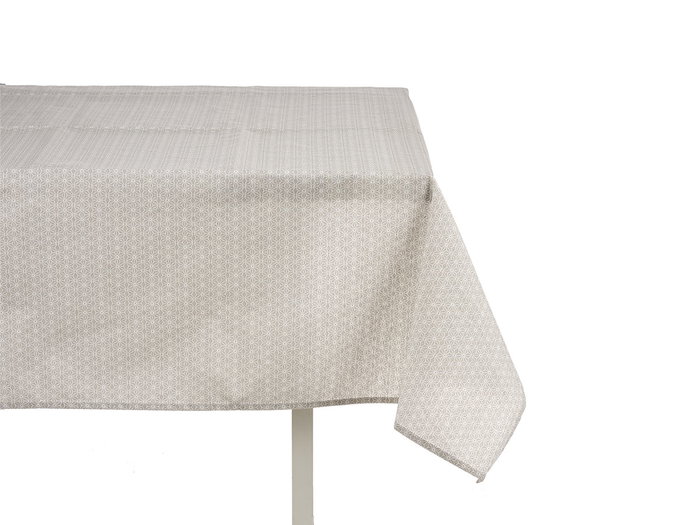 Kinvara Nappe en Loneta Antitache 140x180 cm Motif Étoile Gris (Set de 6)