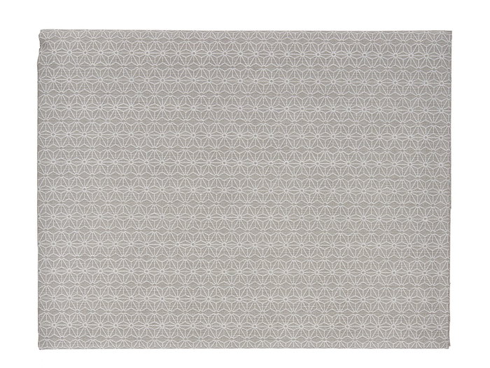 Kinvara Nappe en Loneta Antitache 140x180 cm Motif Étoile Gris (Set de 6)