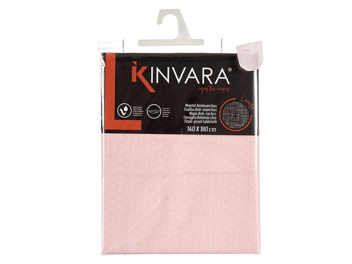 Kinvara Nappe en Loneta Antimanches 140x180 cm Étoile Rose (Set de 6)