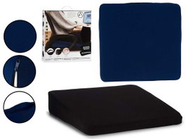 Arte Regal Coussin Ergonomique en Mousse à Mémoire de Forme 41.5 x 9 x 43 cm, Bleu et Noir, Lavable (Set de 6)